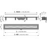 Водоотводящий желоб ALCAPLAST APZ8 SIMPLE AG100101850 с порогами для перфорированной решетки